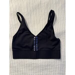 Ultracor Women's Black Sports Bra Strappy Size XS Star